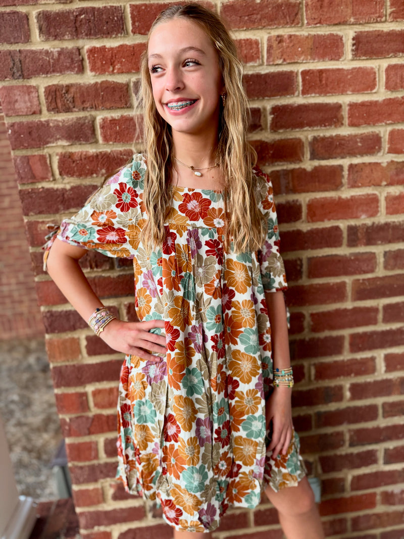 Earthy Floral Dress