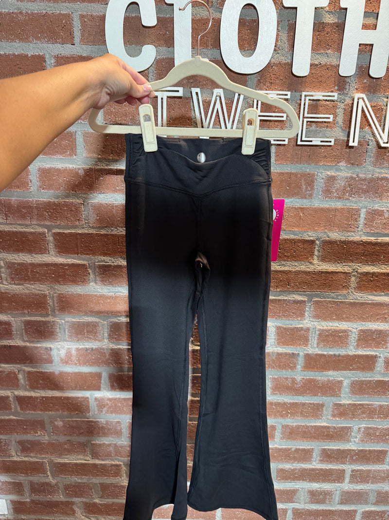 Girls Black Flare Legging