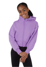 Girls Purple Scuba Hoodie Jacket