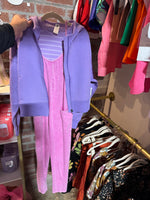 Girls Purple Scuba Hoodie Jacket