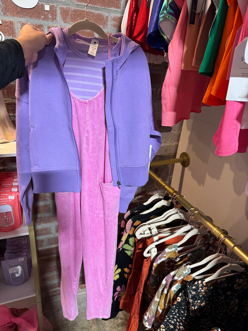 Girls Purple Scuba Hoodie Jacket